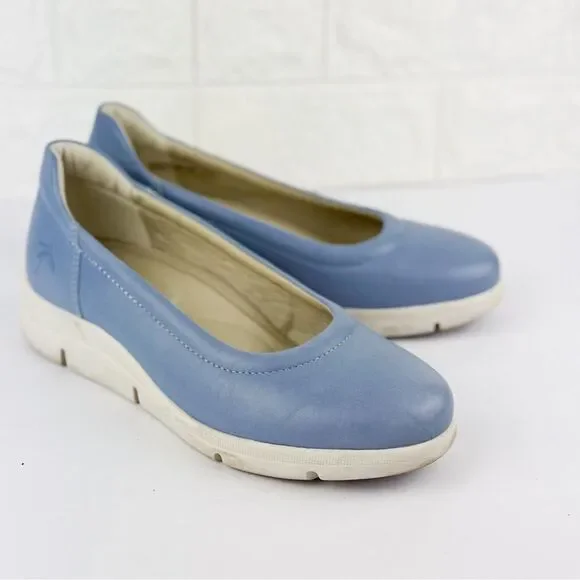 Blue Platform Ballet Flats - Picture 12 of 15